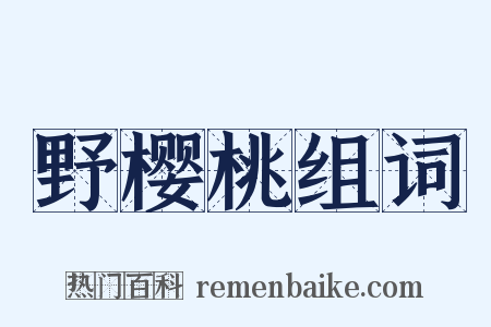 野樱桃组词是什么意思的图片